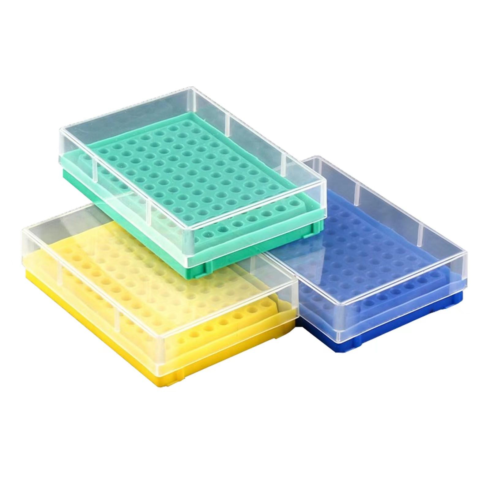 96-Well PCR Tube Rack for 0.1ml 0.2ml PCR Tube Plate Strips Yellow Color