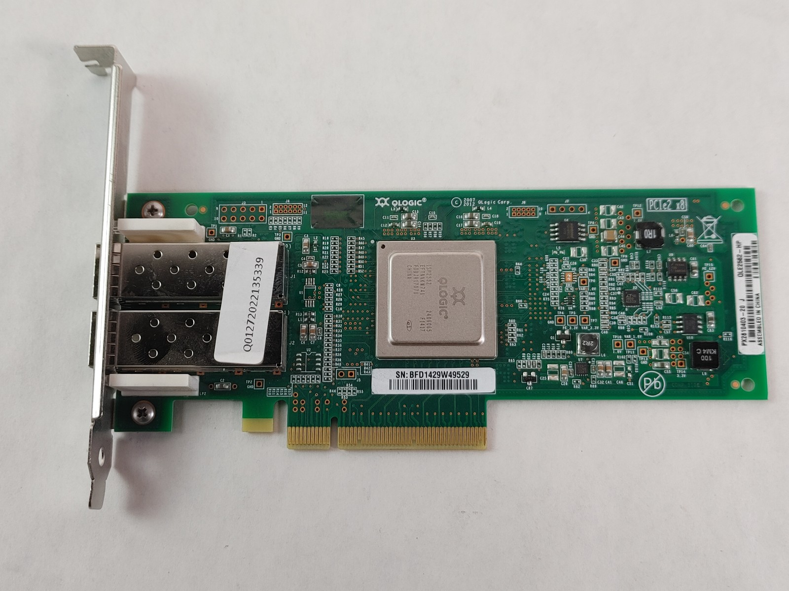 Lot of 5 HP QLE2562-HP AJ764-63002 PCI-E x8 8Gbs Fibre Channel Host Bus Adapter