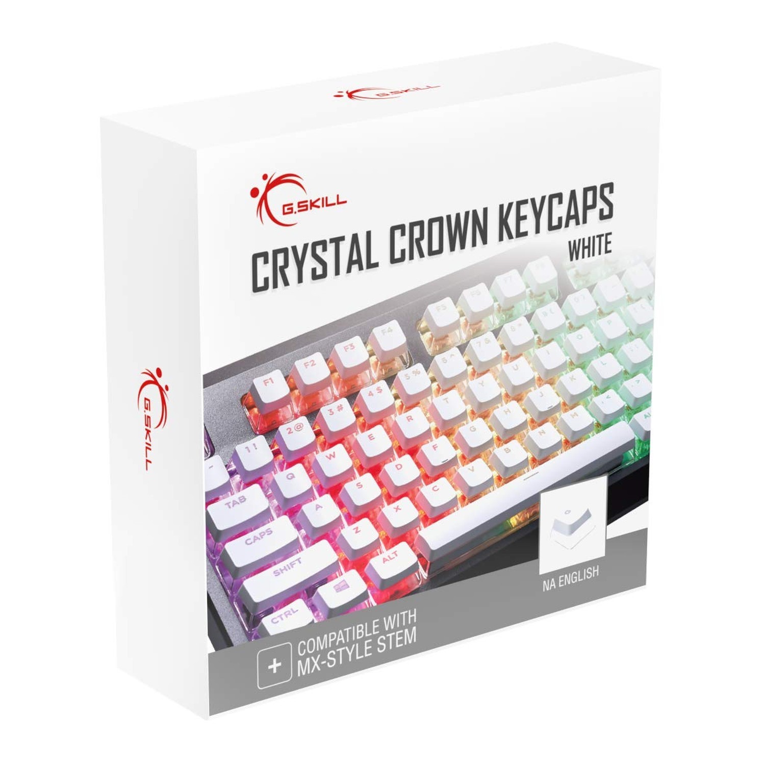 G.Skill Crystal Crown Keycaps - Keycap Set with Transparent Layer for Mechani...