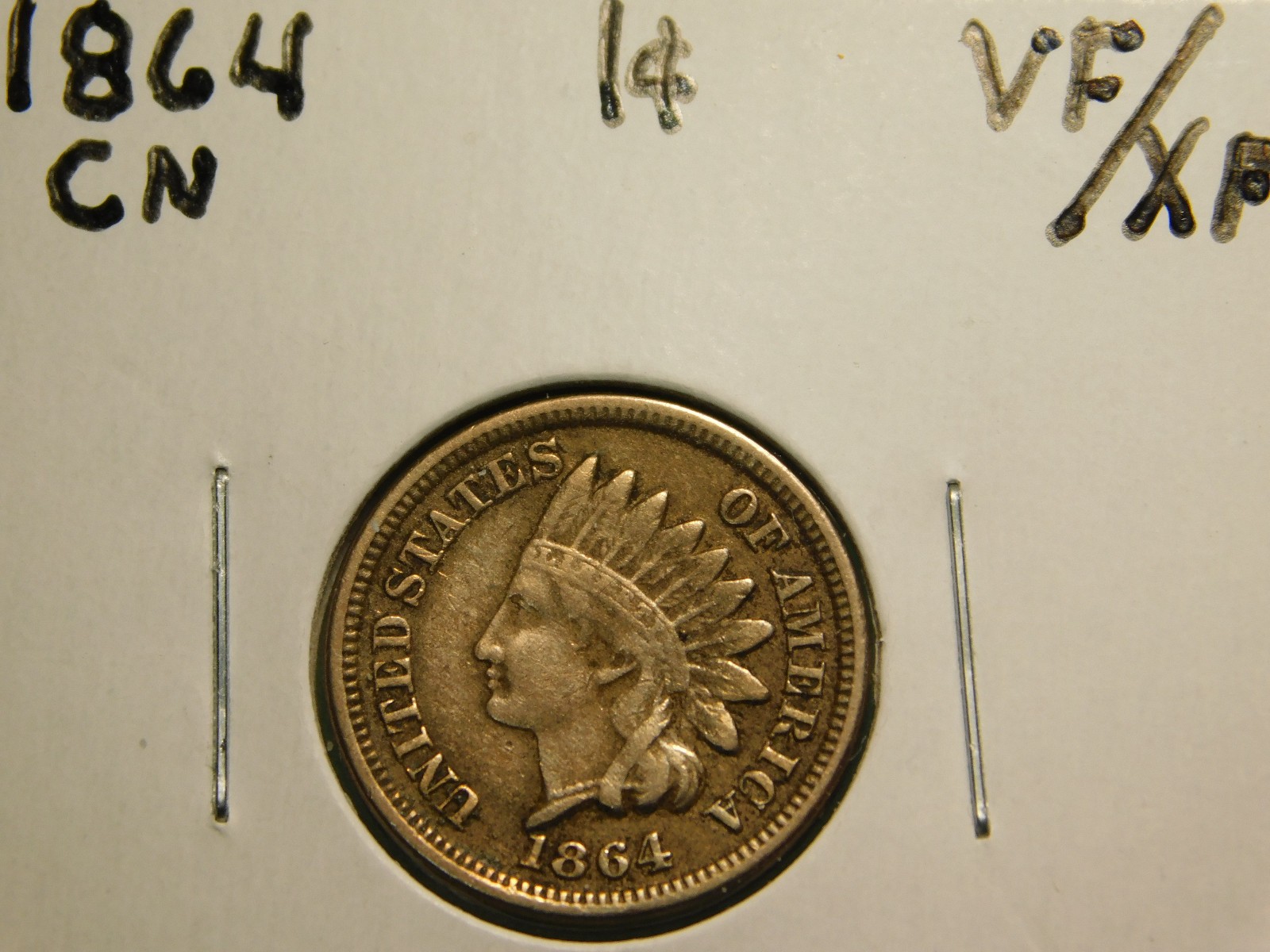 1864  Indian head cent  Item # 4214