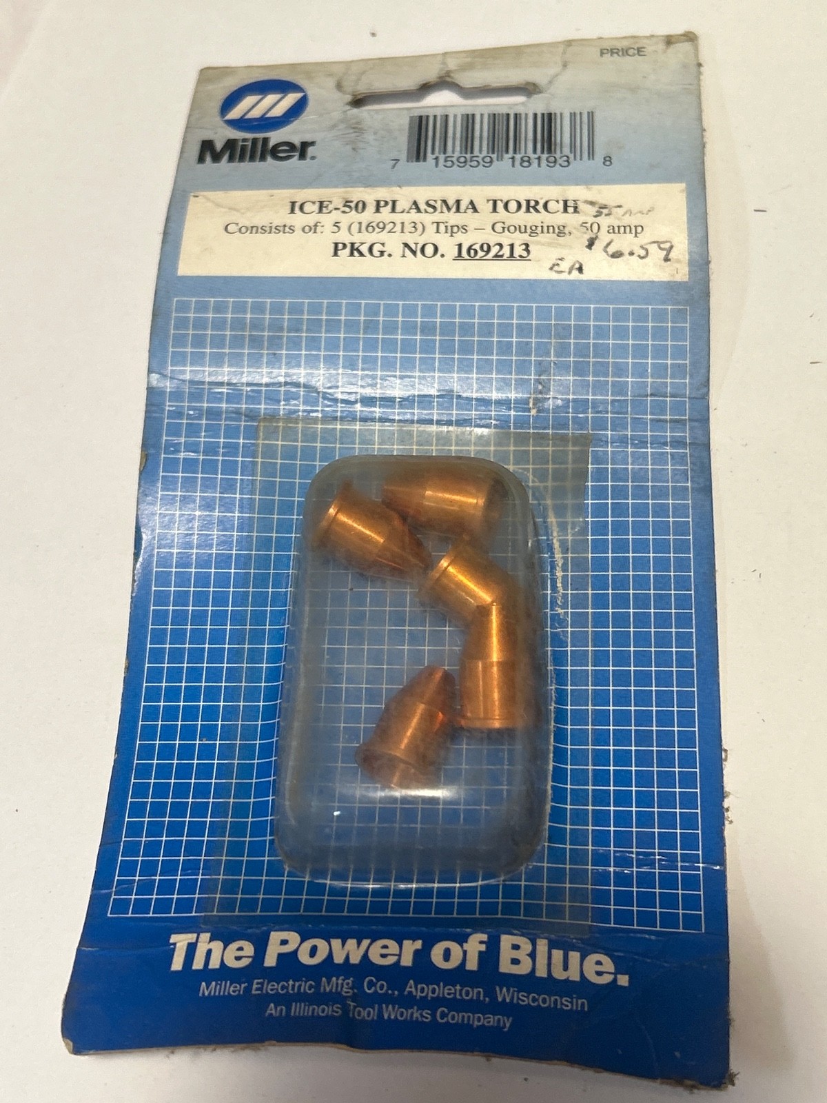 NEW OEM Miller 169213 ICE-50 PLASMA TORCH 5 TIPS 50A 5 PACK