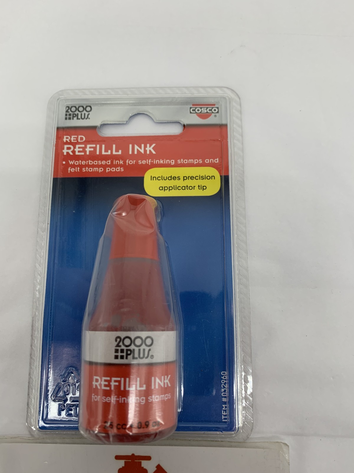 Cosco 2000 Plus 032960 Self-Inking Refill Ink Red 0.9 oz. Bottle