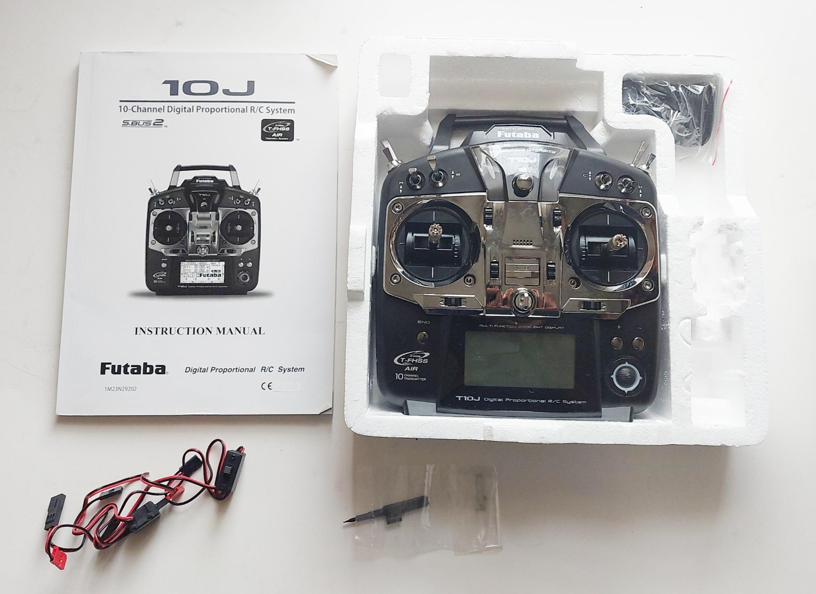 Futaba 10J T10J 2.4GHz T-FHSS AIR 10 Channel RC Transmitter w/ Box & Manual