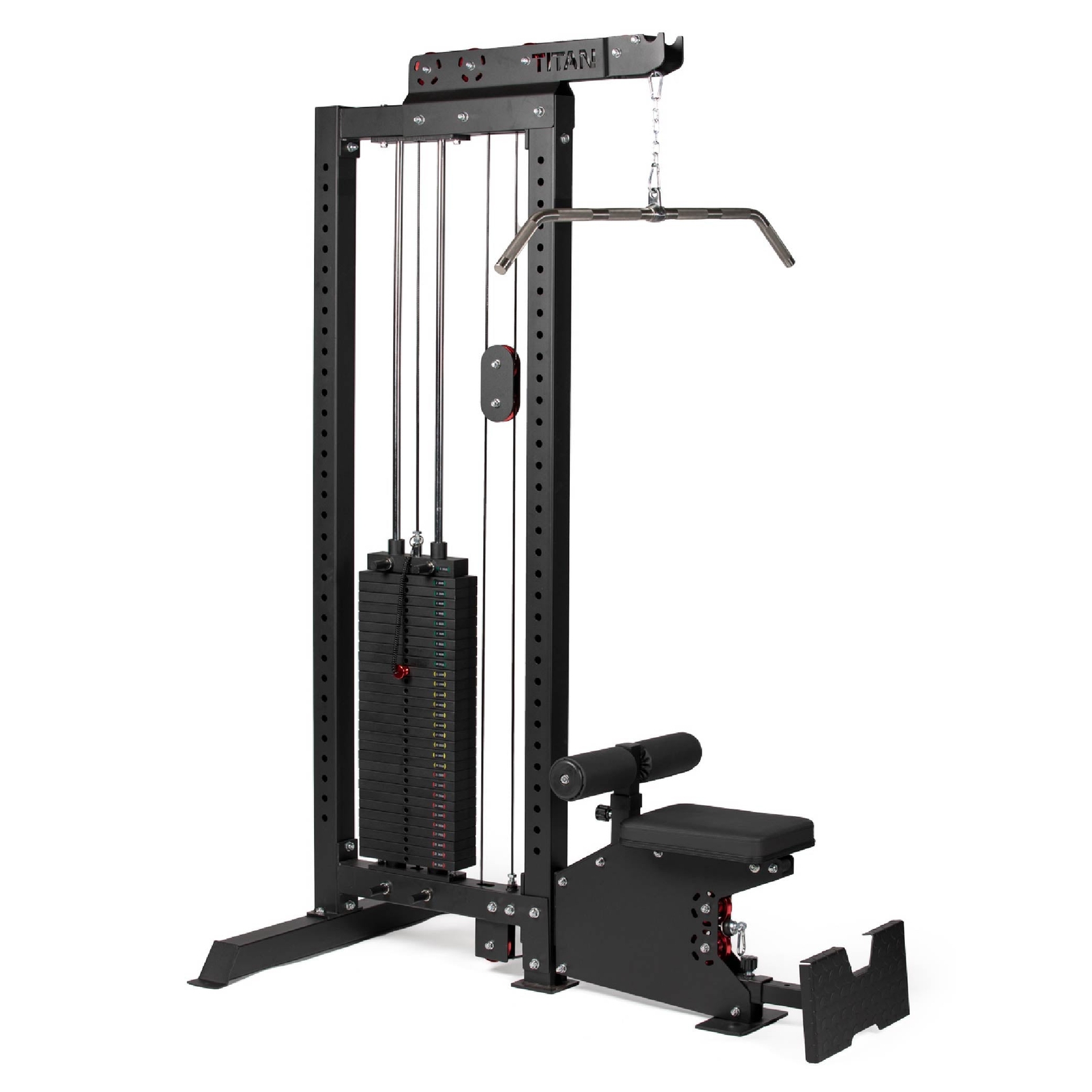 Titan Fitness Lat Tower Machine, Single Stack 300 LB Cable Pull Machine