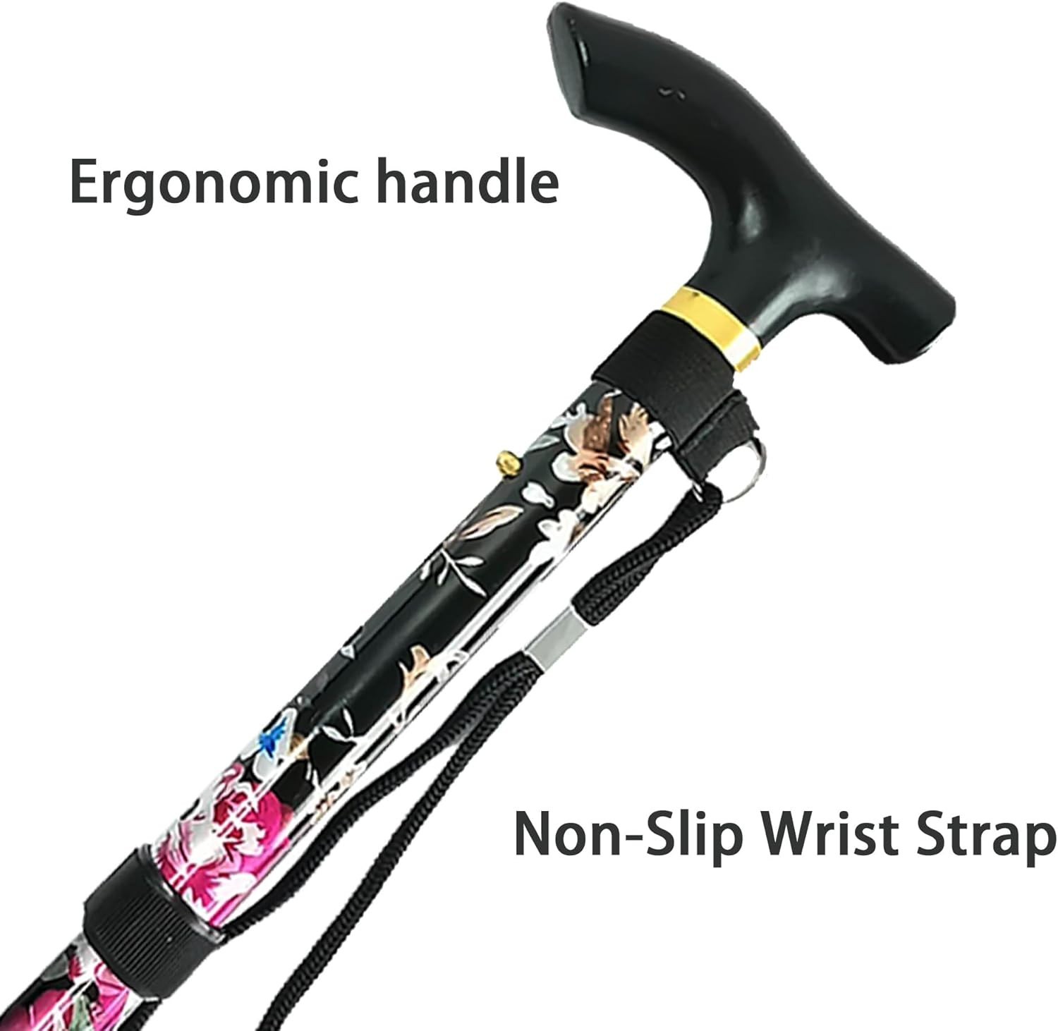 Lightweight Portable Folding Cane with Slip-Resistant Tip - User Friendly Design