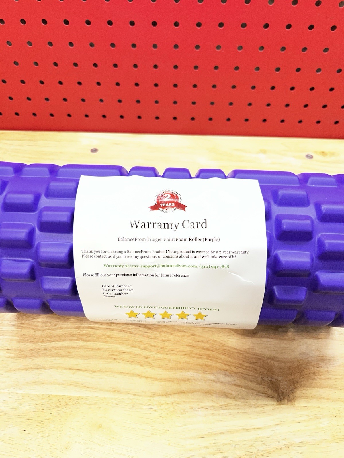 Balance Point Foam Roller Purple 13in Massage Grid Hollow +  Warranty Card