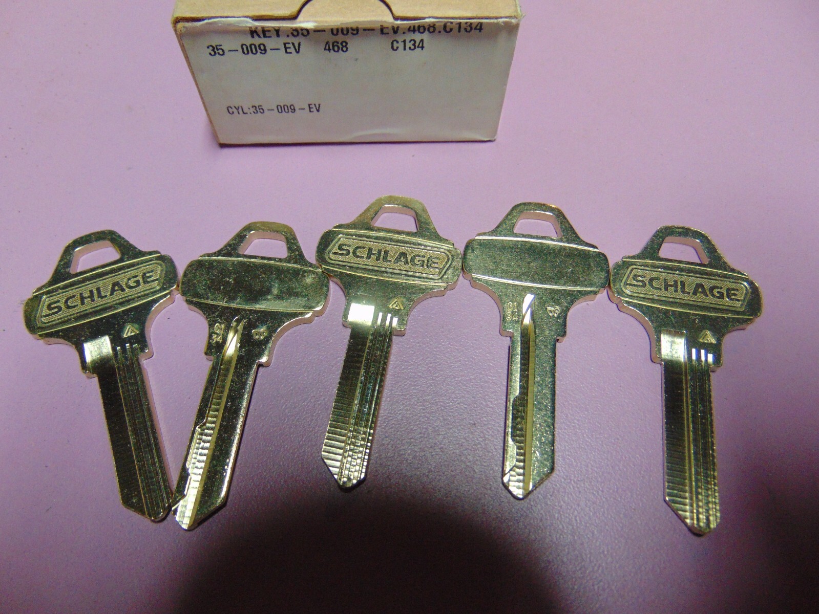 5 KEYS EVEREST SCHLAGE C134 KEYS UNCUT LOCKSMITH