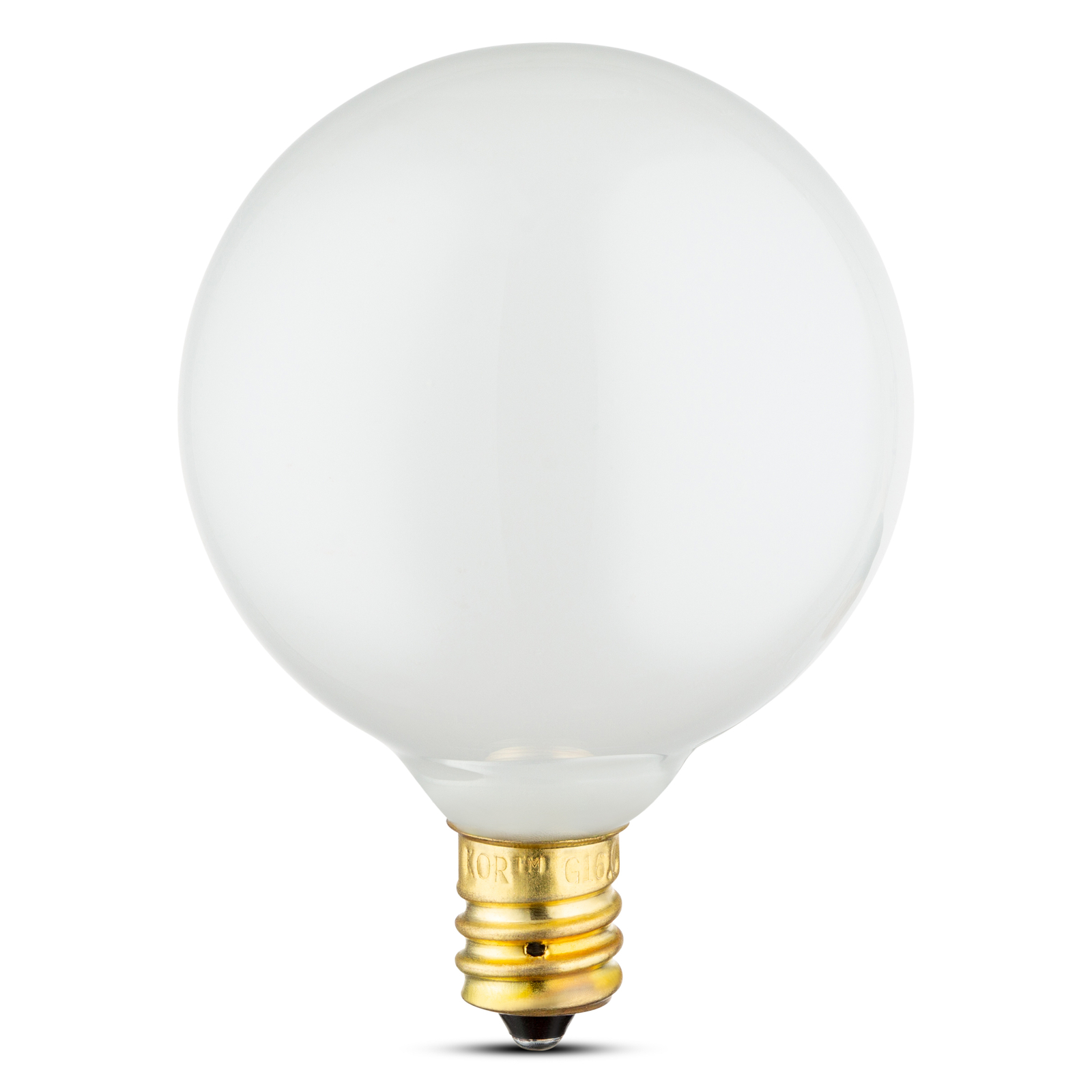 10 Pack Mini Decorative Globe Bulbs 120V 15W G16.5 Candelabra E12 Base White