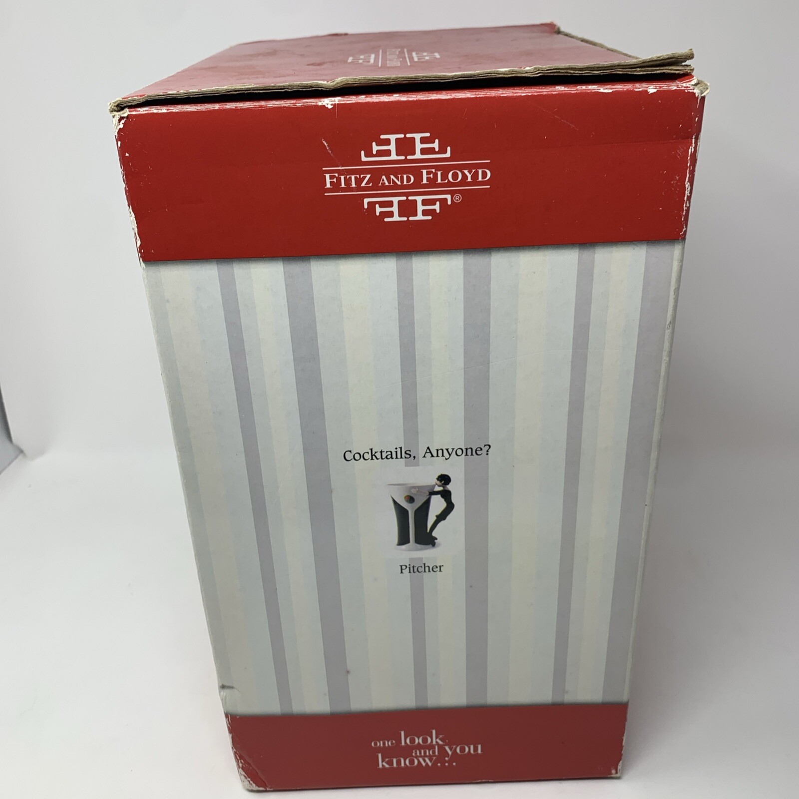 FITZ AND FLOYD COCKTAILS ANYONE? Pitcher Barware Open Box