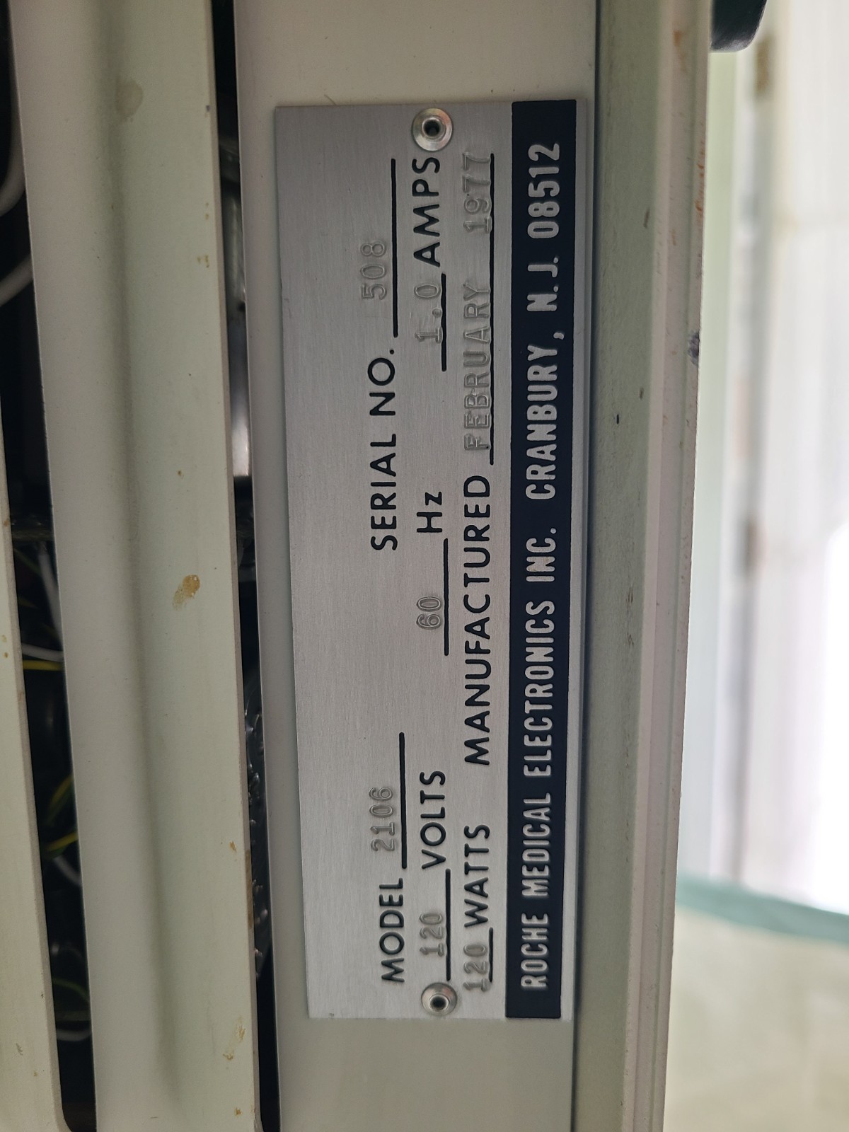 Vintage Model 2106 FETASONDE unit ROCHE, Powers Up, AS IS UNTESTED