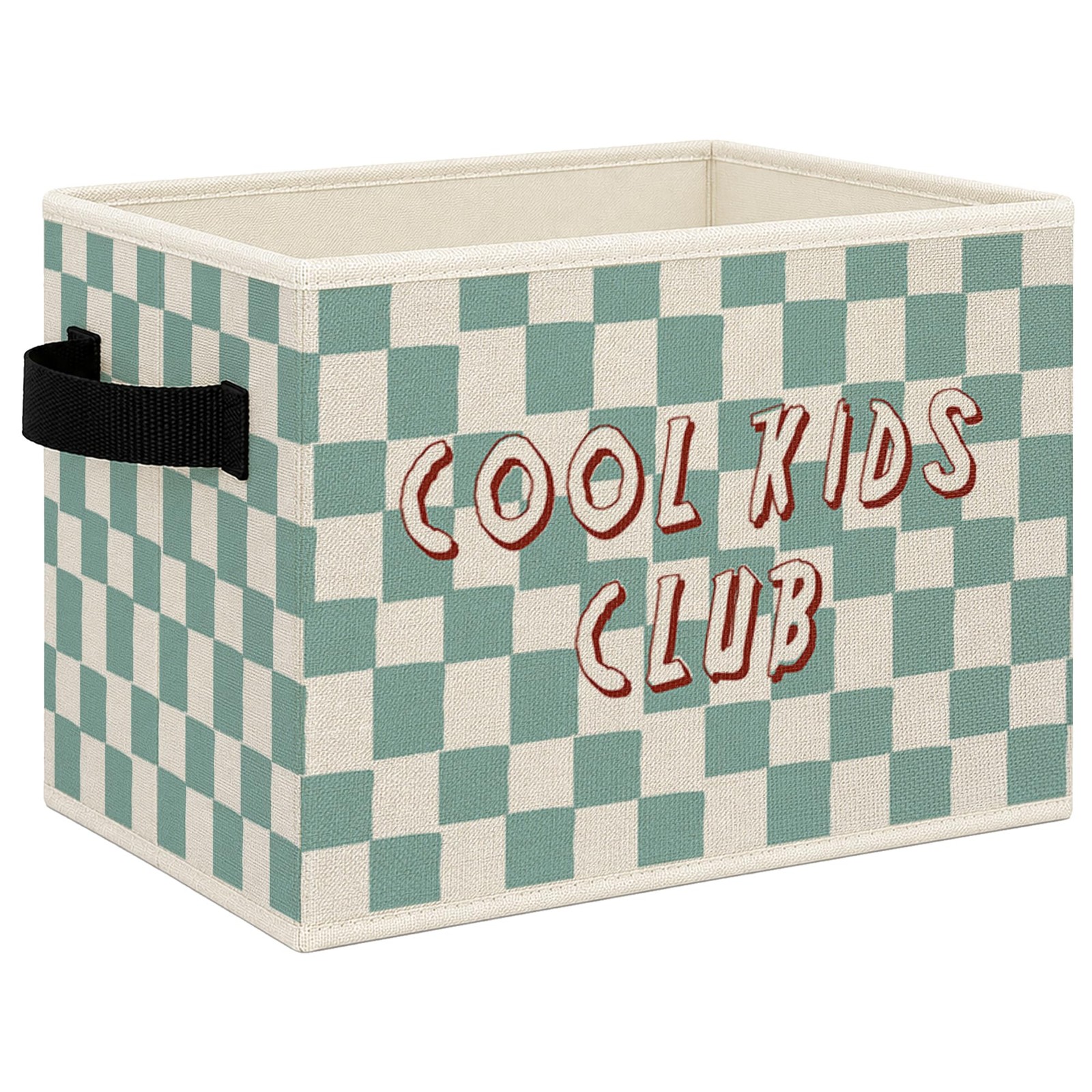 Kids Playroom Foldable Storage Bins Box with Handles, Cool Kids Club Blue Che...