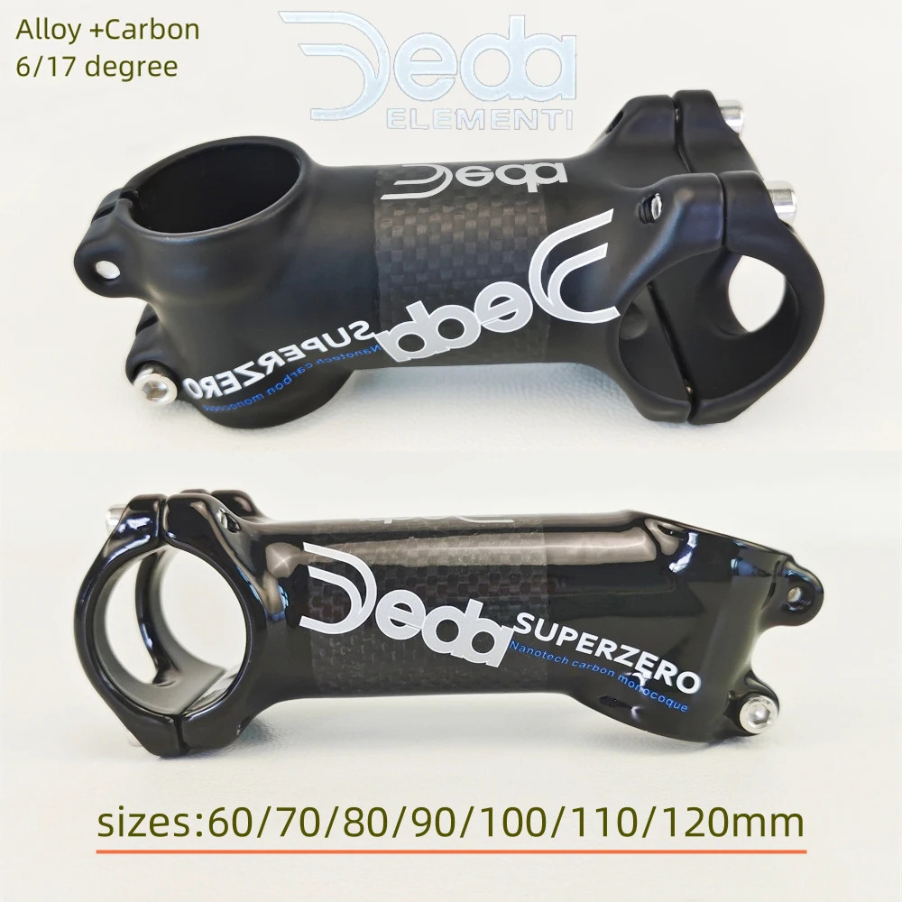 Carbon Mountain Road Bike Stem 6 17 Degree 31.8mm Handle Clamp 60-120mm