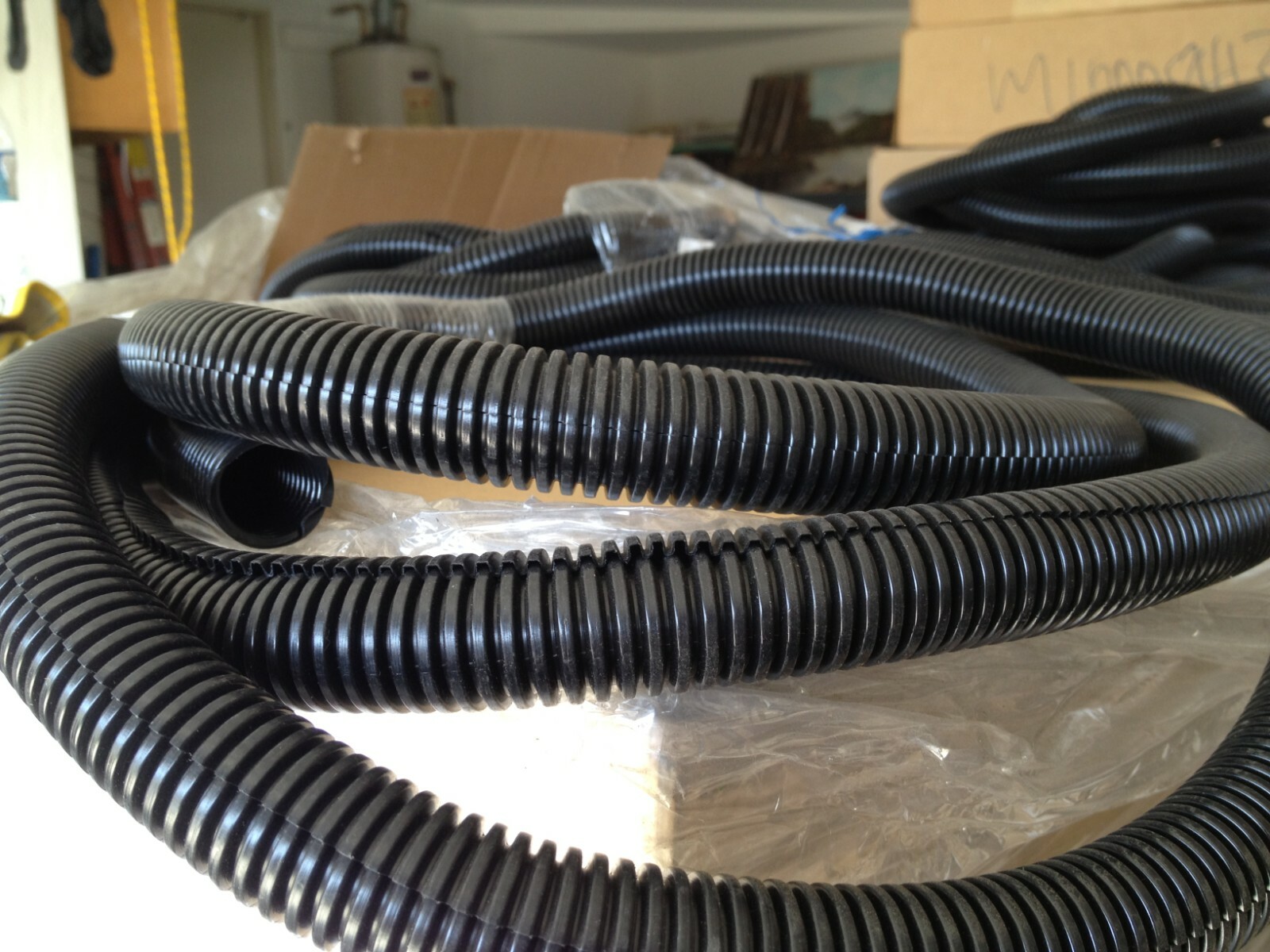 50 Ft. 1" Split Wire Loom Conduit Nylon Flexible Tubing Black Color Sleeve Tube