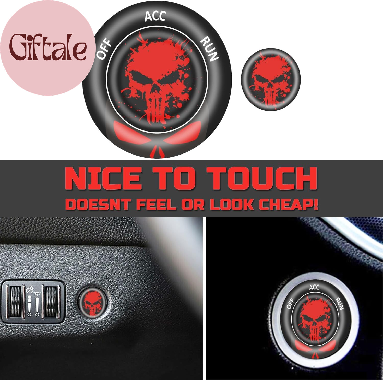 Push Start Button Cover for Dodge Challenger Charger Durango Accessories 2015-20