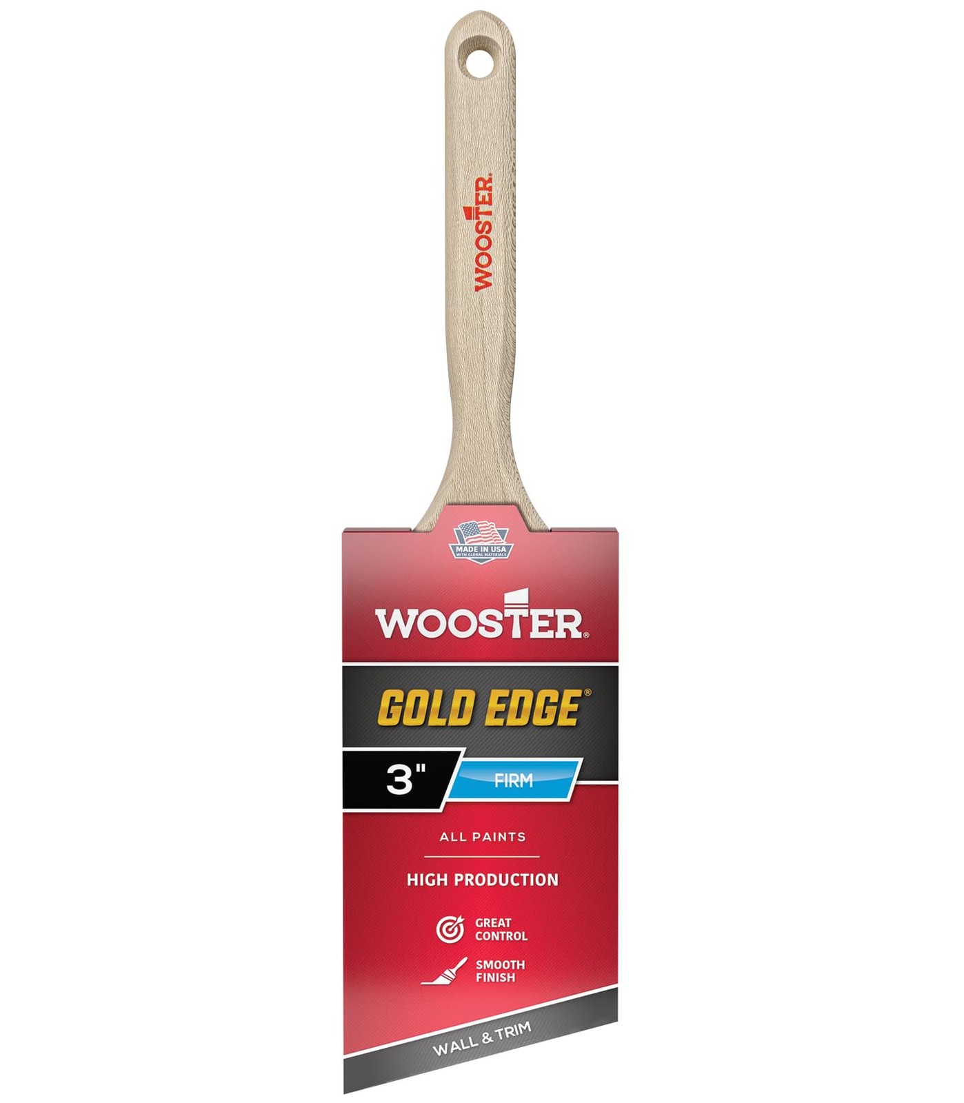 Wooster 5231-3 Series 5231 3" Gold Edge Angle Brush 3 Inch