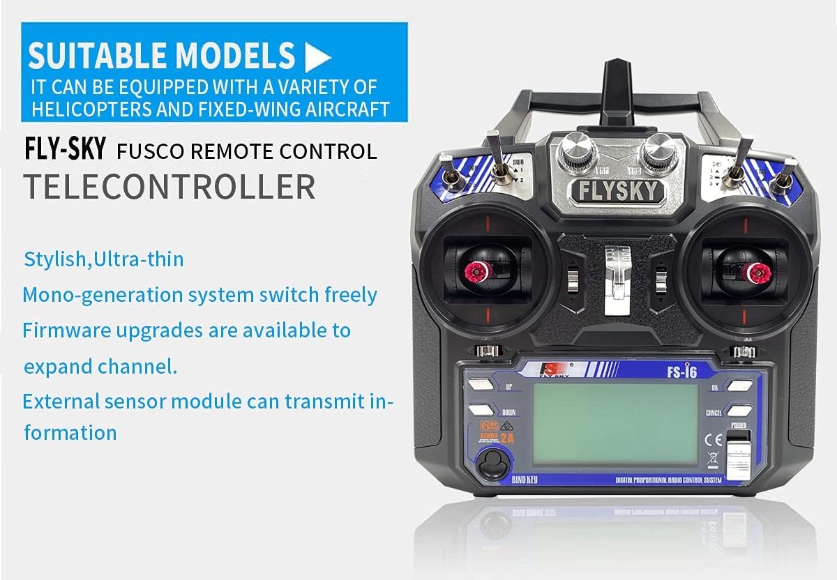 6CH 2.4GHz RC Transmitter & Receiver for Drone Plane Helicopter