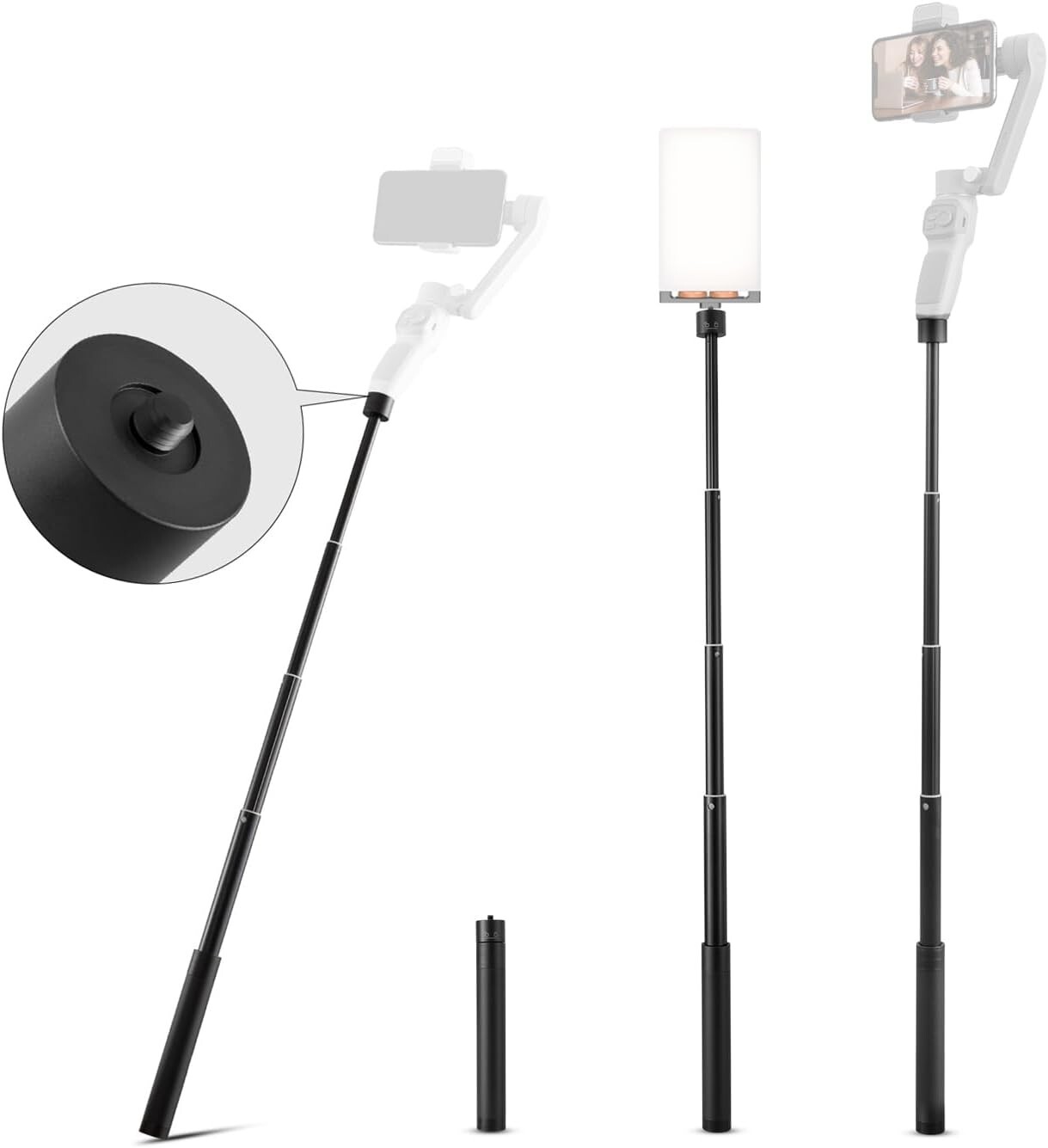 ZHIYUN 29" Gimbal Extension Pole For Gimbal Stabilizer Adjustable Selfie Stick