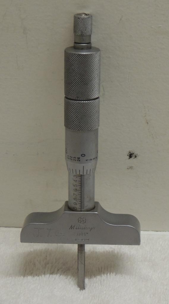 Mitutoyo Japan .001 Micrometer Depth Gauge