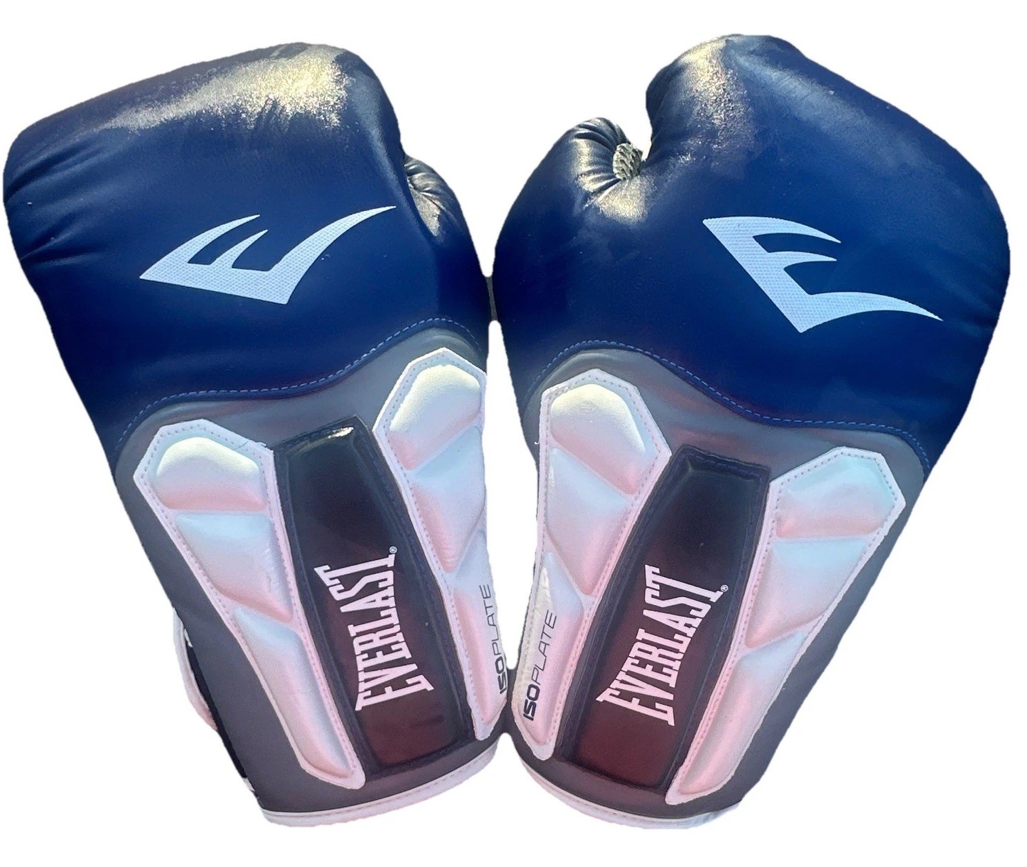 Everlast Prime Training Boxing Gloves 16oz Blue White Gray Adult Sparring