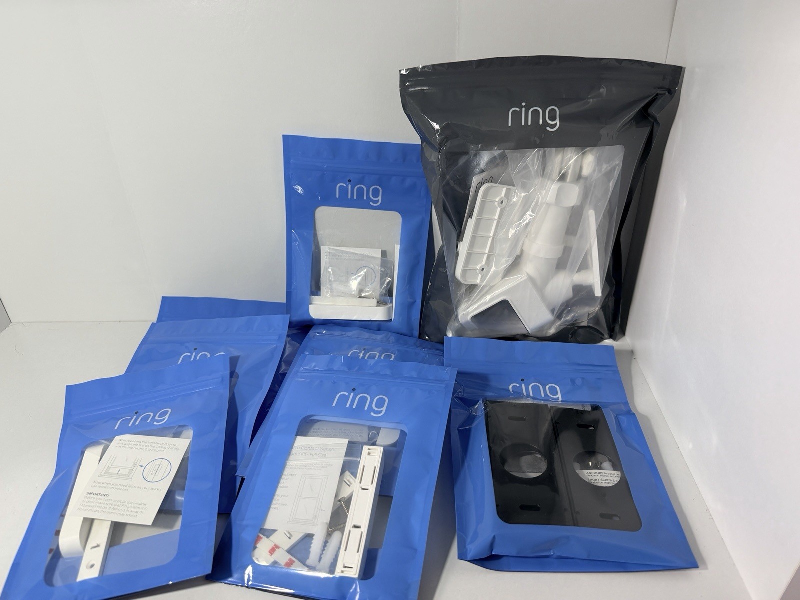 Ring Mounting Bracket Parts Lot Installation Kit Gutter Mount Cam Covers New