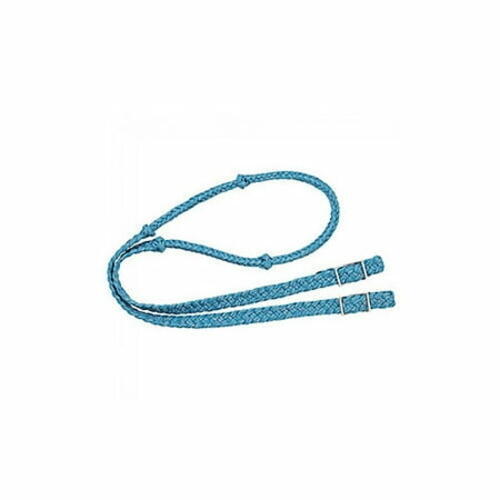 Tough1 Reflective Cord Knotted Roping Rein Turq
