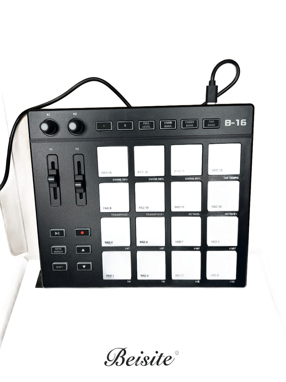 Beisite B-16 MIDI Pad Controller USB Drum Machine Beat Maker 16 Backlit Pads