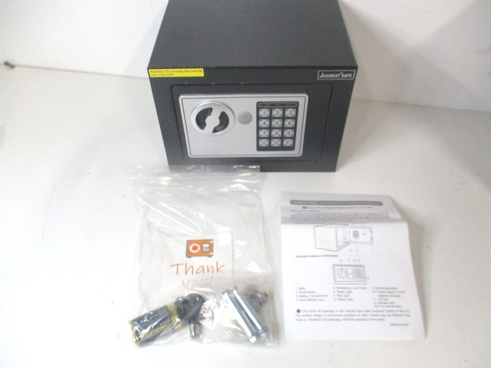 0.23 Cubic Black Electronic Digital Security Safe Steel Construction with Lock