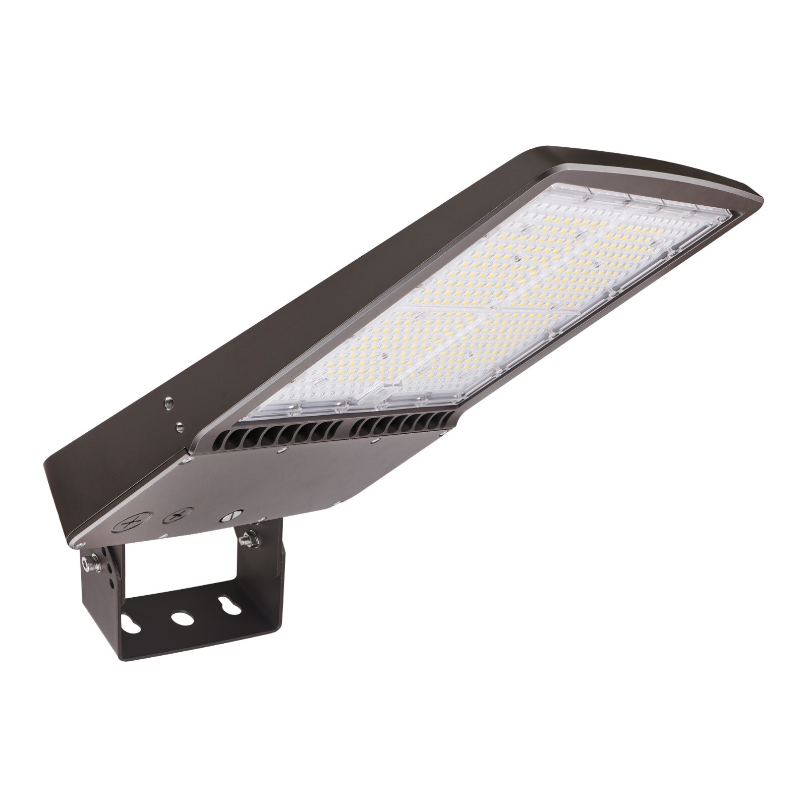 480V 300W LED Shoebox Parking Lot Lights with Yoke Mount 1000W MH Equiv 277-480V