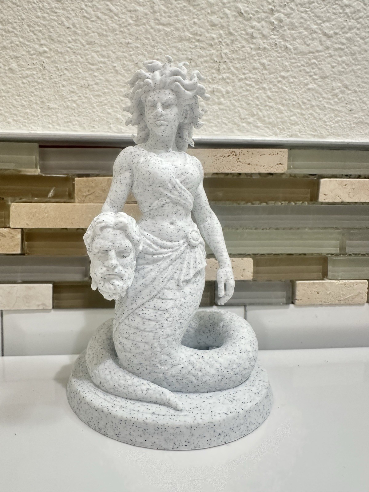 Medusa Head Of Snakes 6” Sculpture Statue Figurine Greek Mythology Perseus Decor