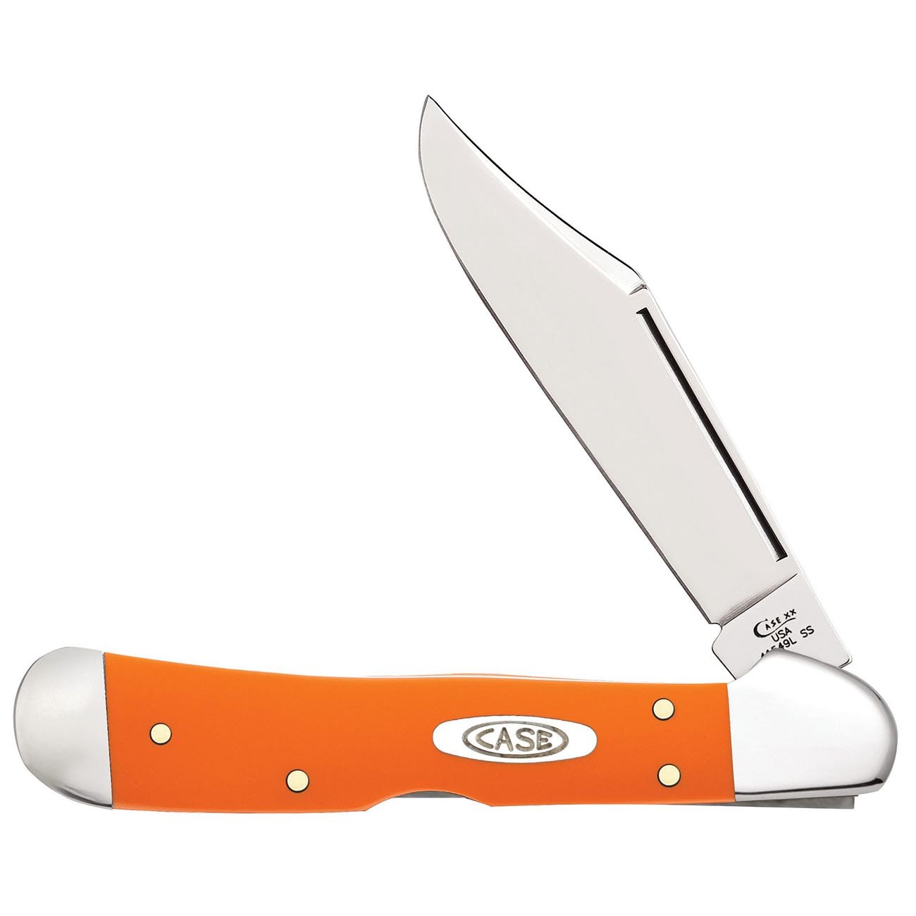 Case XX WR Pocket Knife, ORANGE SYNTHETIC COPPERLOCK ItemNumber 80508 - (4154...