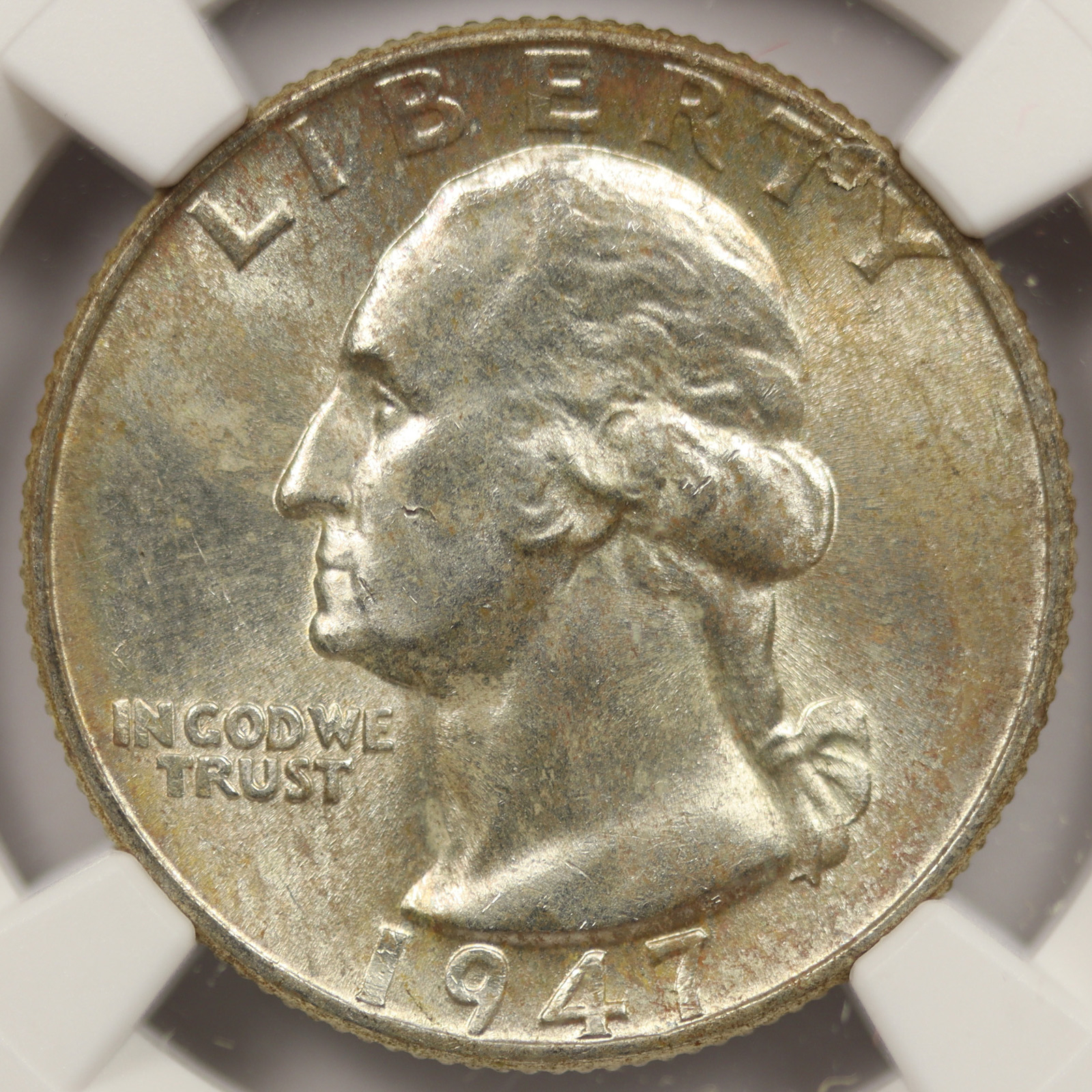 1947 Washington Silver Quarter 25c NGC MS66