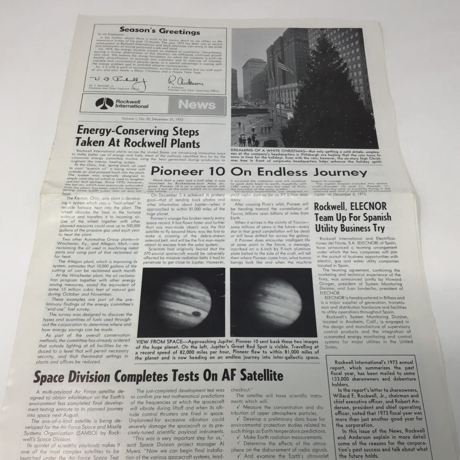 1973, December 21, ROCKWELL International  NEWS volume 1,  Number 22