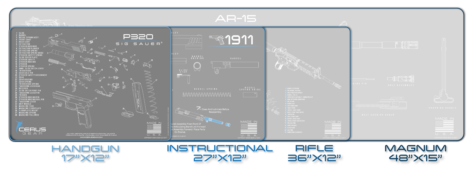 WALTHER PDP SCHEMATIC HANDGUN MAT FDE