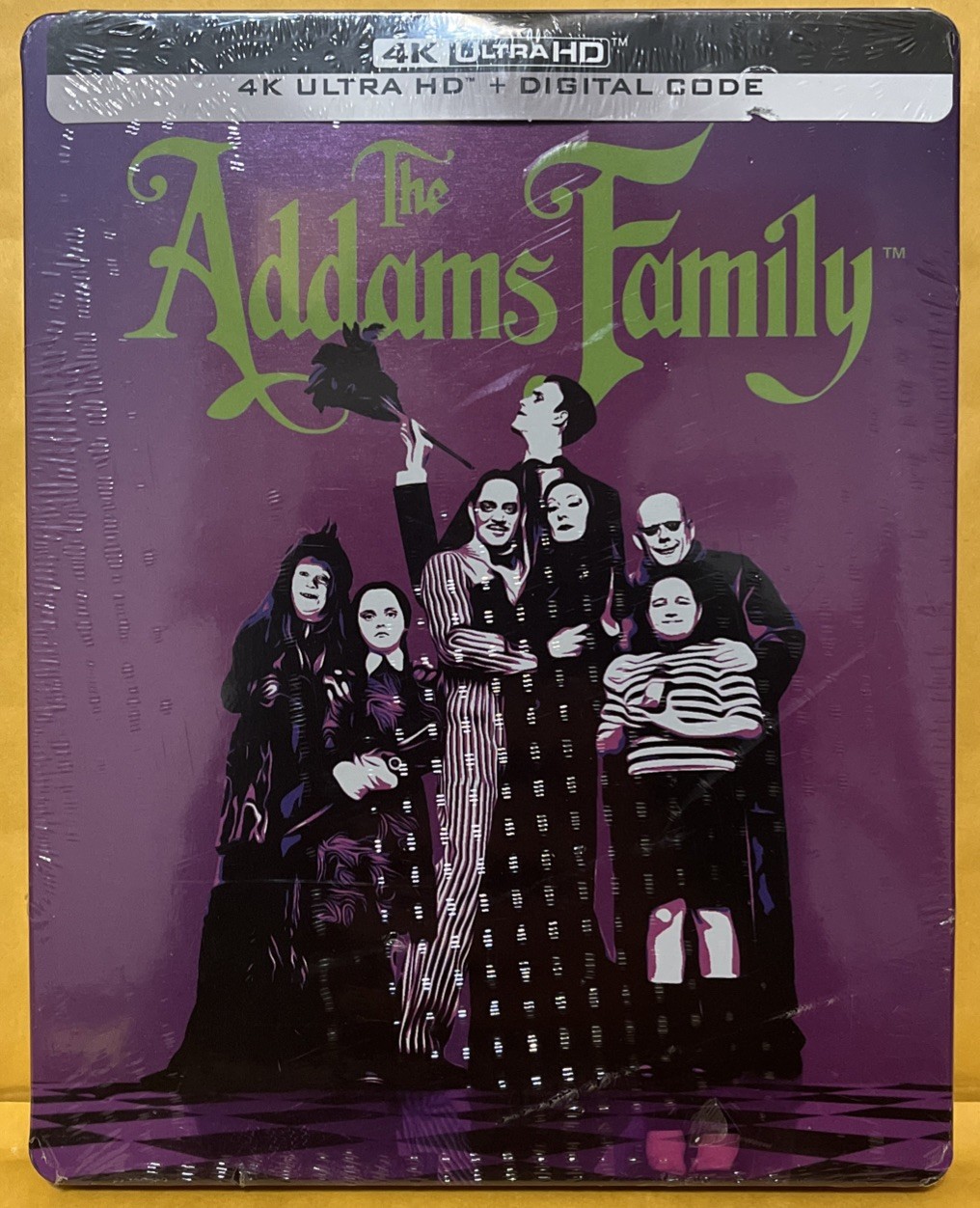 The Addams Family 4K Ultra HD Steelbook + Digital Code 1991/2002 Raul Julia New