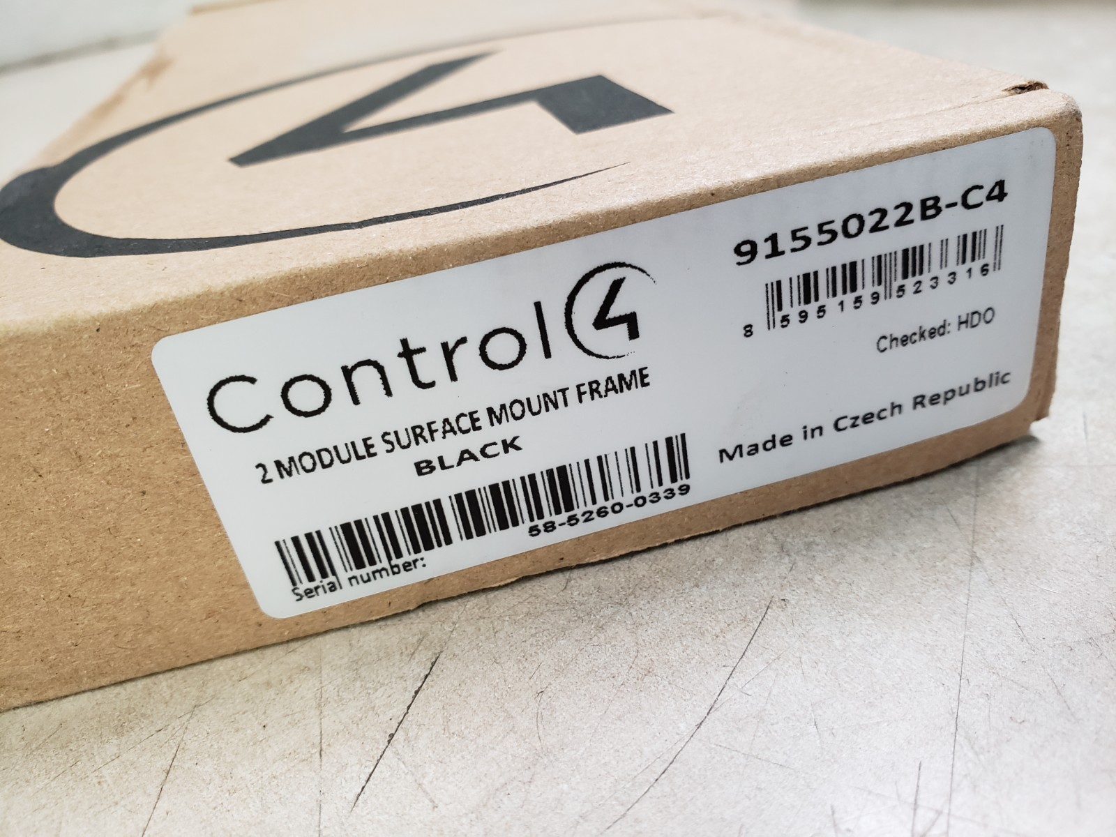Control4 DS2 2-Module Surface Mount Frame Black C4-DS2-2M-SM-BL