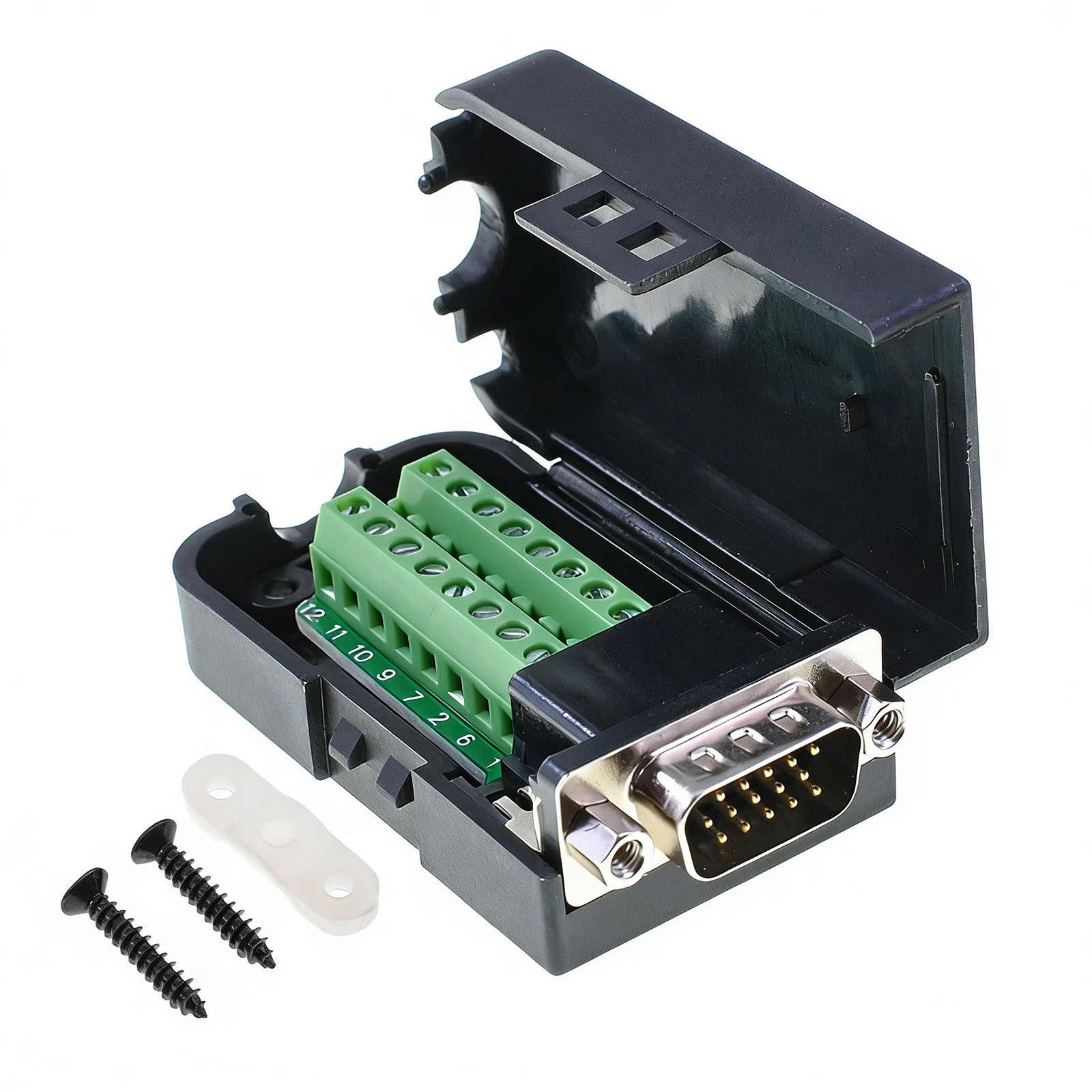 D-sub DB15 Breakout Board Connector 15-pin 3-row Male Port Solderless Terminal