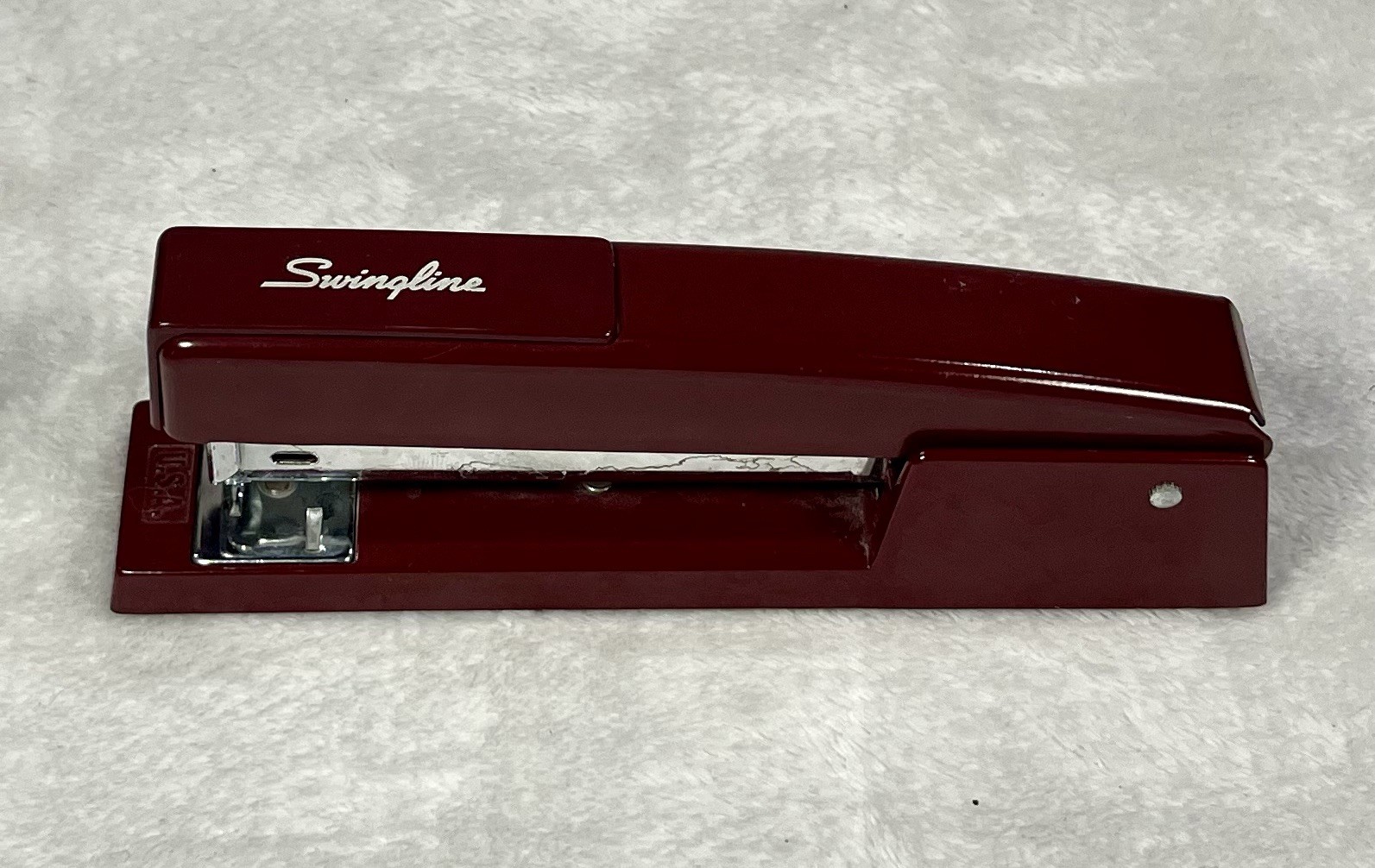 Vintage Red Swingline Model 747 Stapler Maroon Burgundy