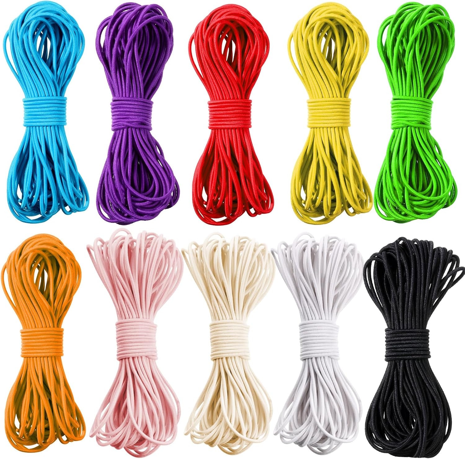2 Mm 109 Yards Multicolor Beading Elastic Cord Thread Stretch String Crafting Ha