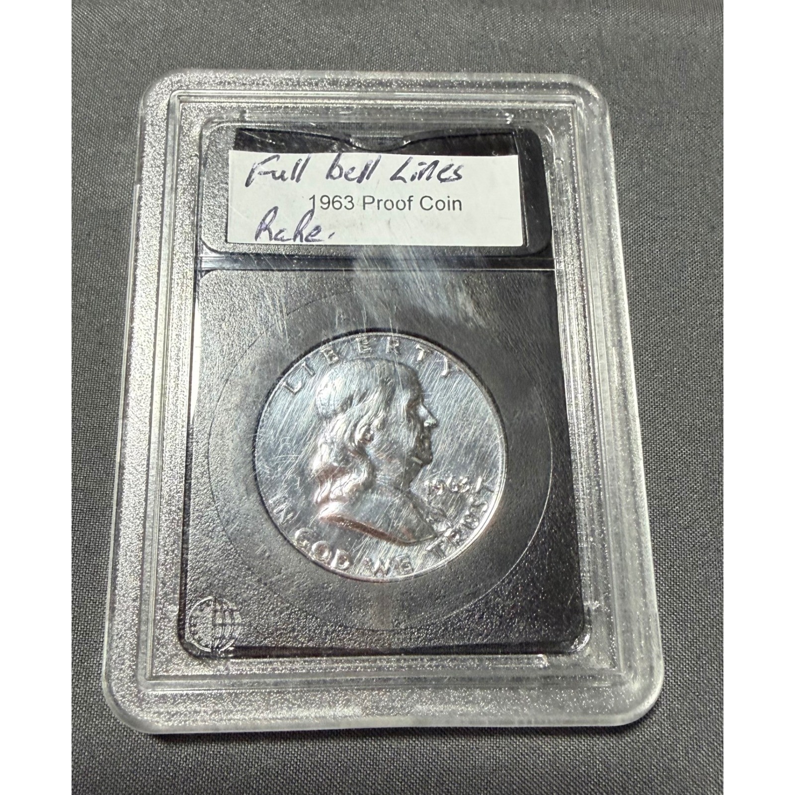 1963 Benjamin Franklin Half Dollar Proof Coin Full Bell Lines FBL Rare Slabbed