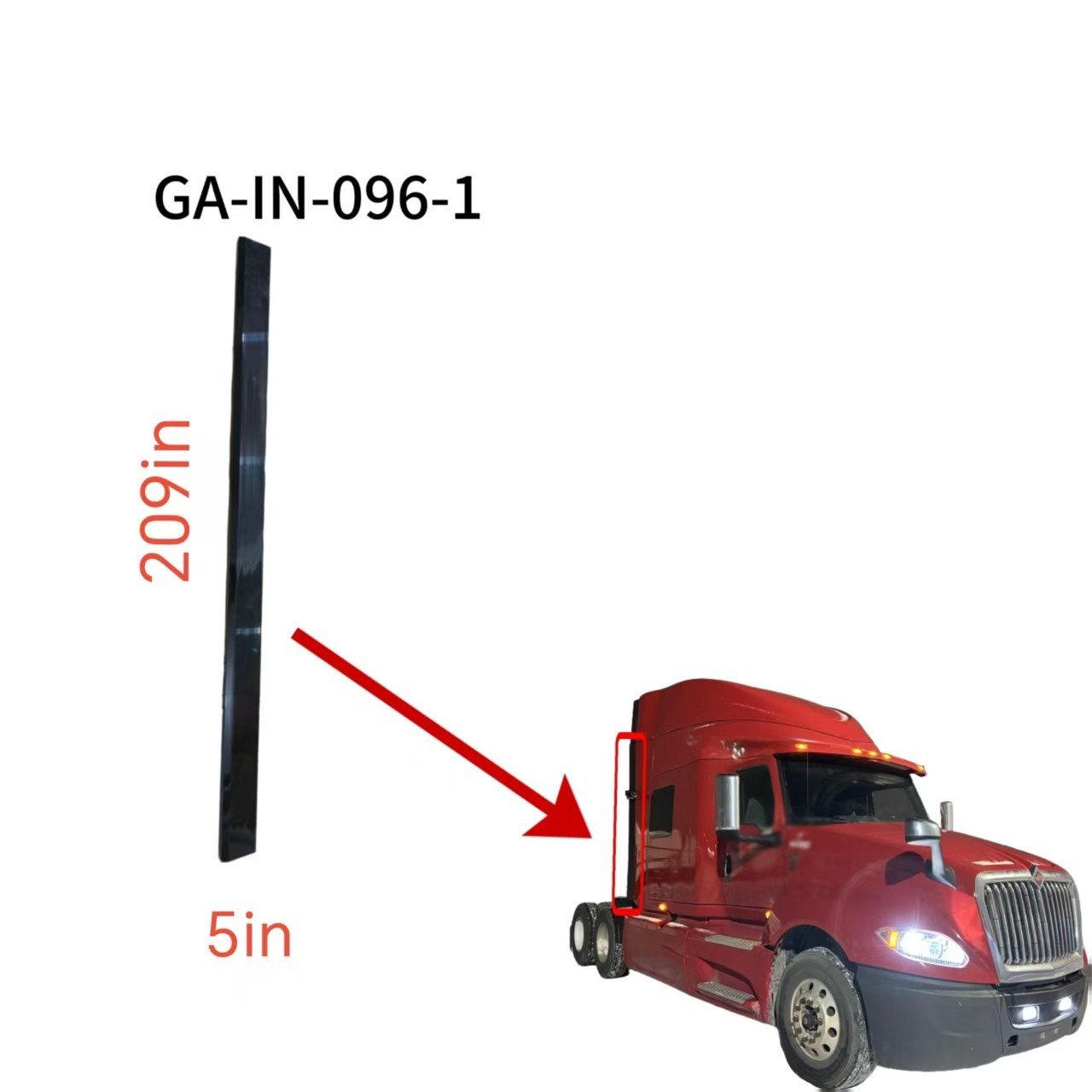 Lower FAIRING Extention Left or Right Side For International LT625 2018+