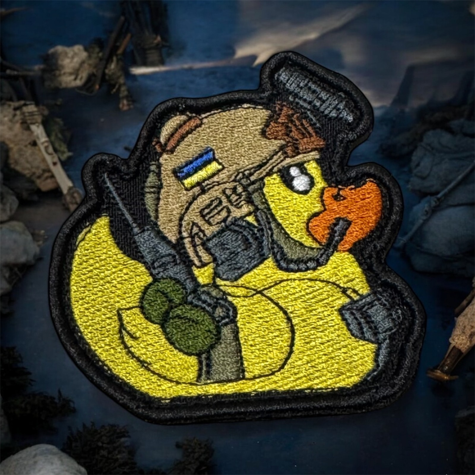 Ukrainian Tactical Duck Morale Patch Military Cartoon Patch