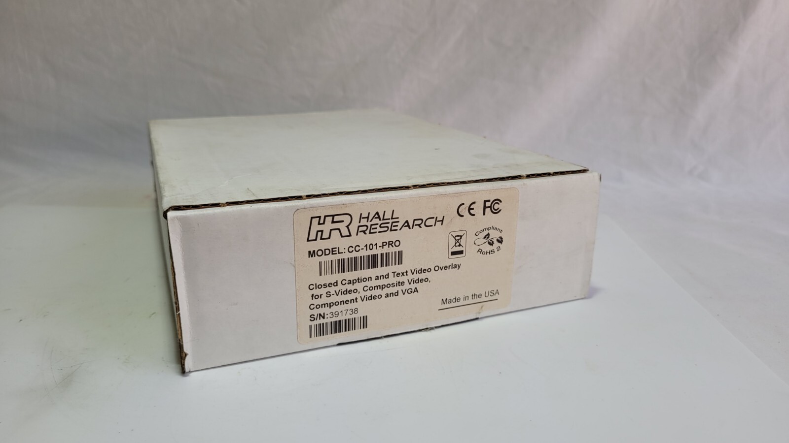 HALL RESEARCH CC-101-PRO Closed Caption Decoder and Text Video Overlay