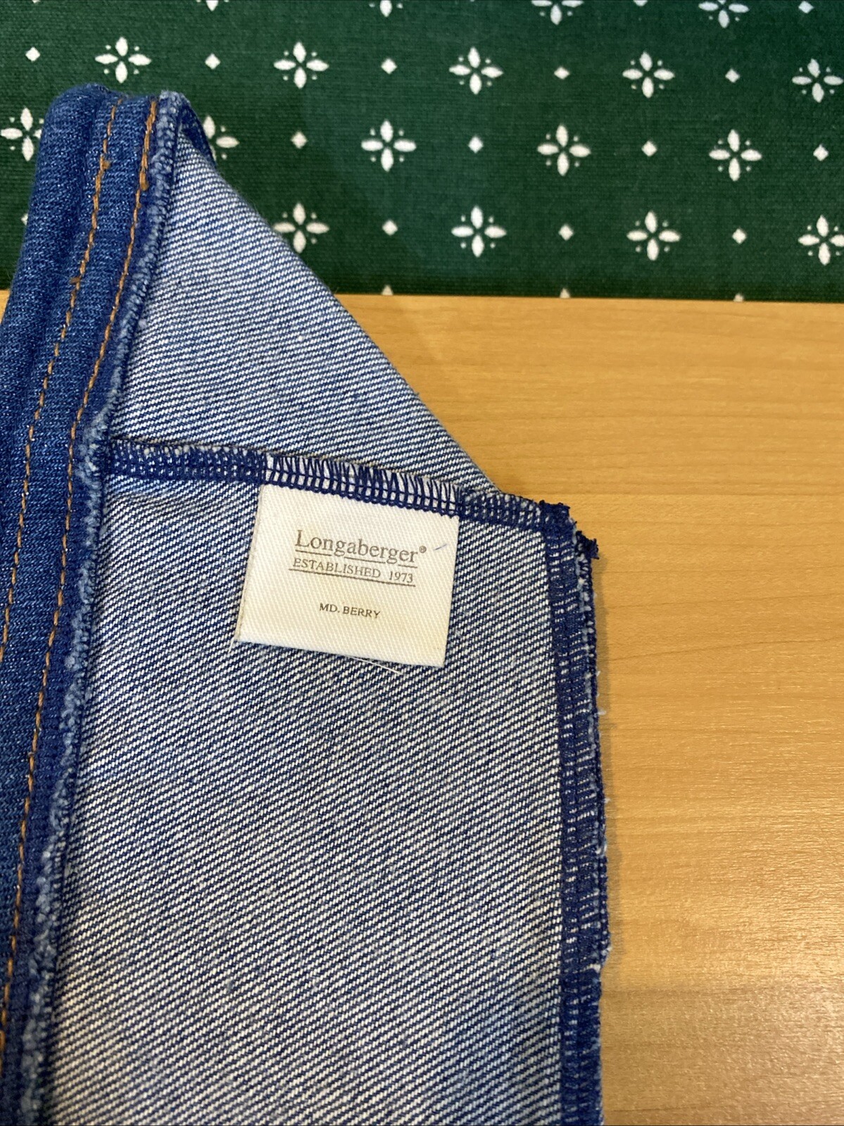 Longaberger Medium Berry Liner Denim