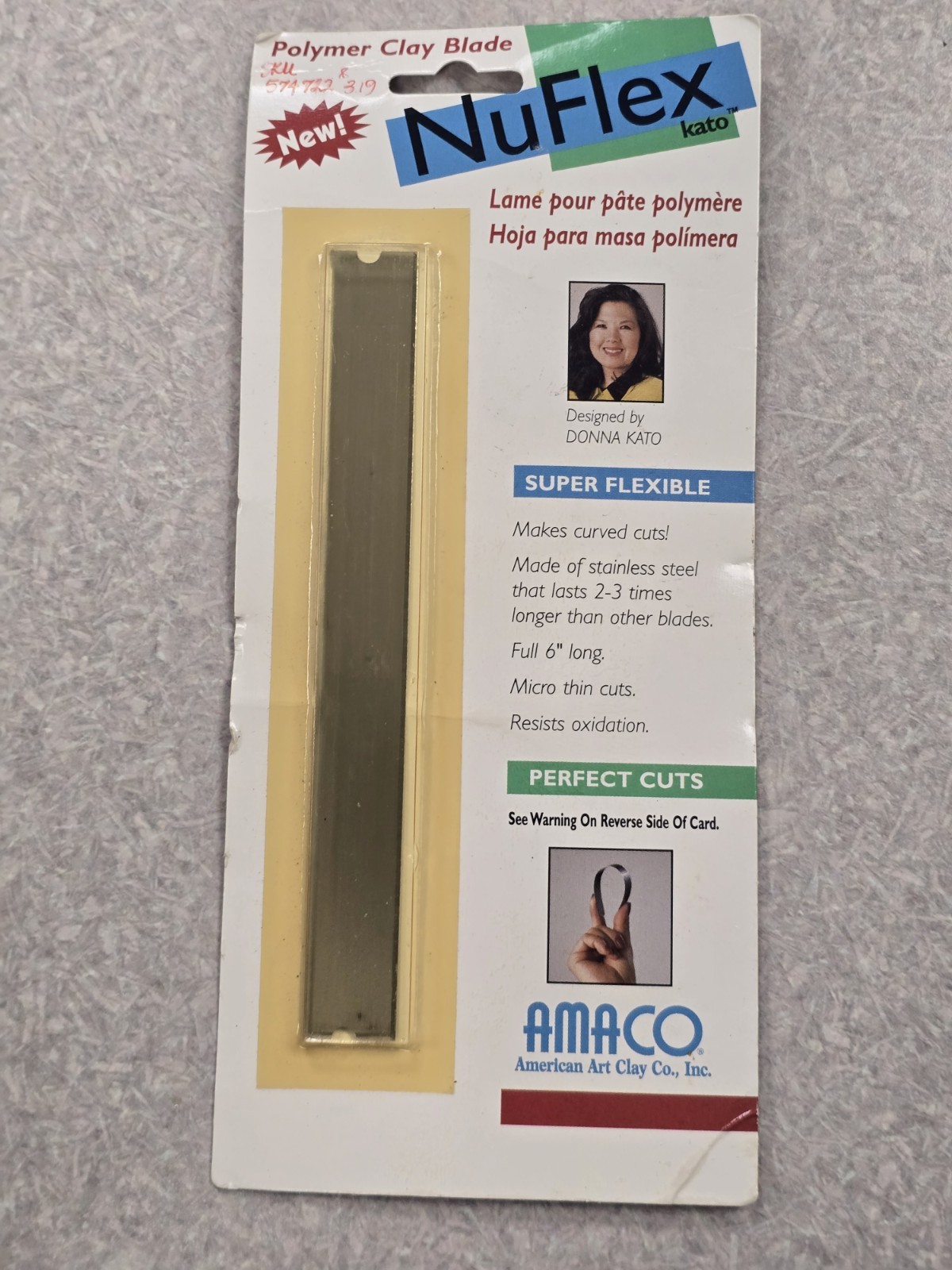 Amaco NuFlex Kato Polymer Clay Blade New Free Shipping
