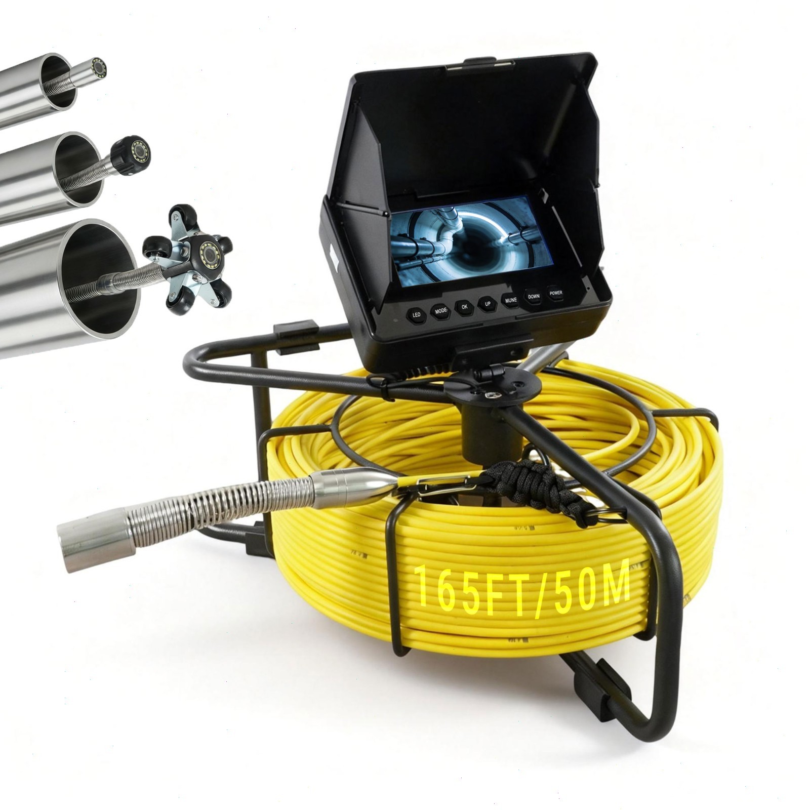 Sewer Camera 165ft/50m Borescopes Plumbing 4.3" HD Color Screen