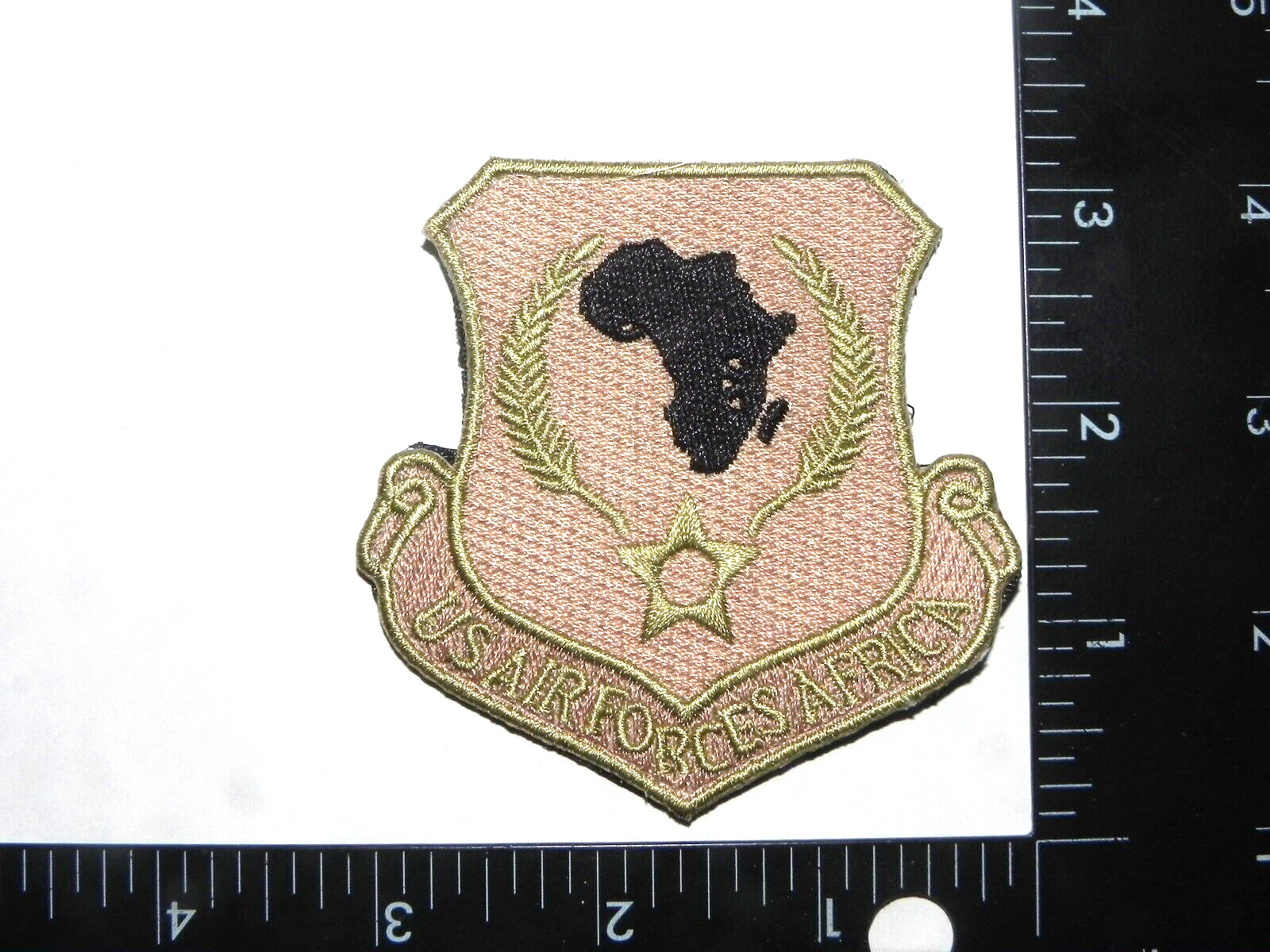U.S. AIR FORCES AFRICA --LIKE A TAN COLOR -- HOOK BACK DESERT CAMO