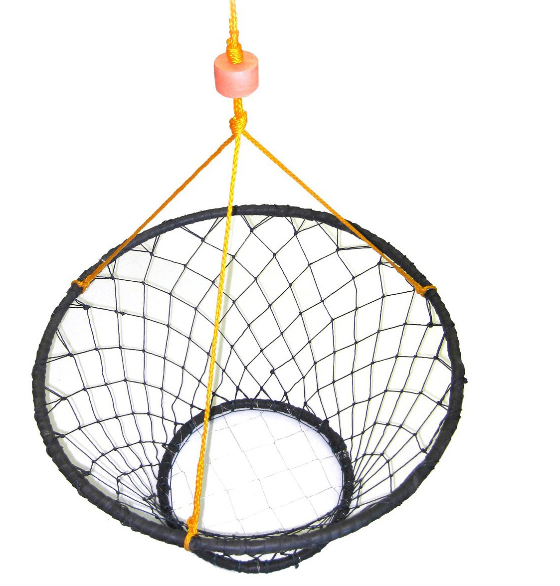 KUFA Rubber Wrapped 30-Inch Crab Ring with 50-feet Rope & Bait Bag CT88+BAG4
