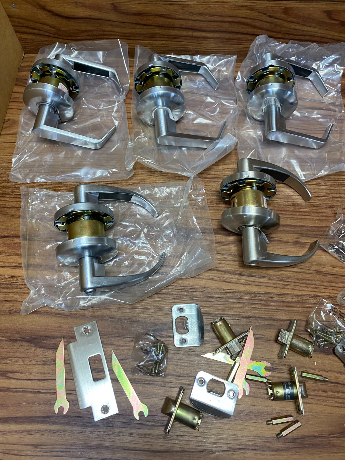 5 Cal-Royal Entry Lever Cylinder Lock Mounting Hardware Lot Mixed SPARE PARTS