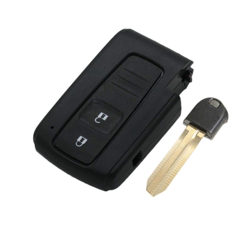 SEGADEN Replacement Key Shell + Uncut Blank Emergency Insert 2 Button