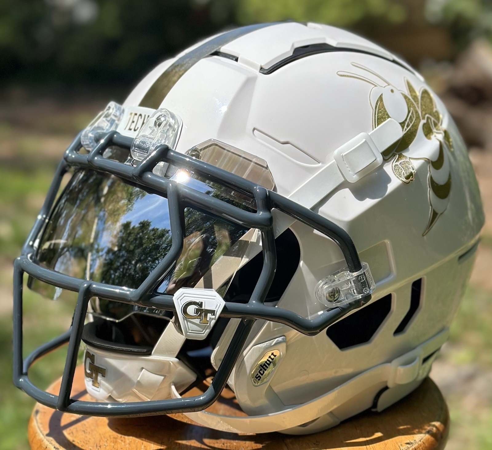 Schutt F7 Custom GEORGIA TECH BUZZ Football Helmet Authentic Design Visor Decals